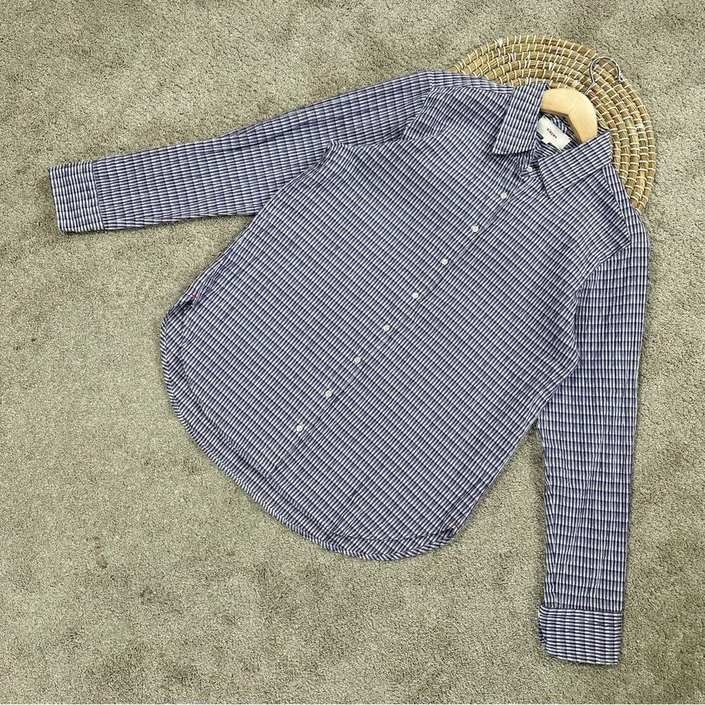 XiRENA Women’s Dawson Crinkled Button Down Shirt Longsleeve in Plaid Purple XS - Picture 3 of 14